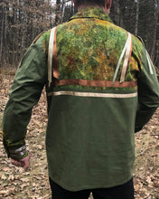 Load image into Gallery viewer, Forest batik ribbon shirt back view