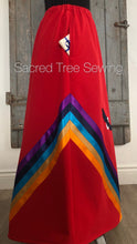 Load image into Gallery viewer, Side Pocket view of the two eagles ribbon rain skirt