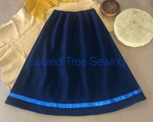 Load image into Gallery viewer, Blue on blue ribbon rain skirt