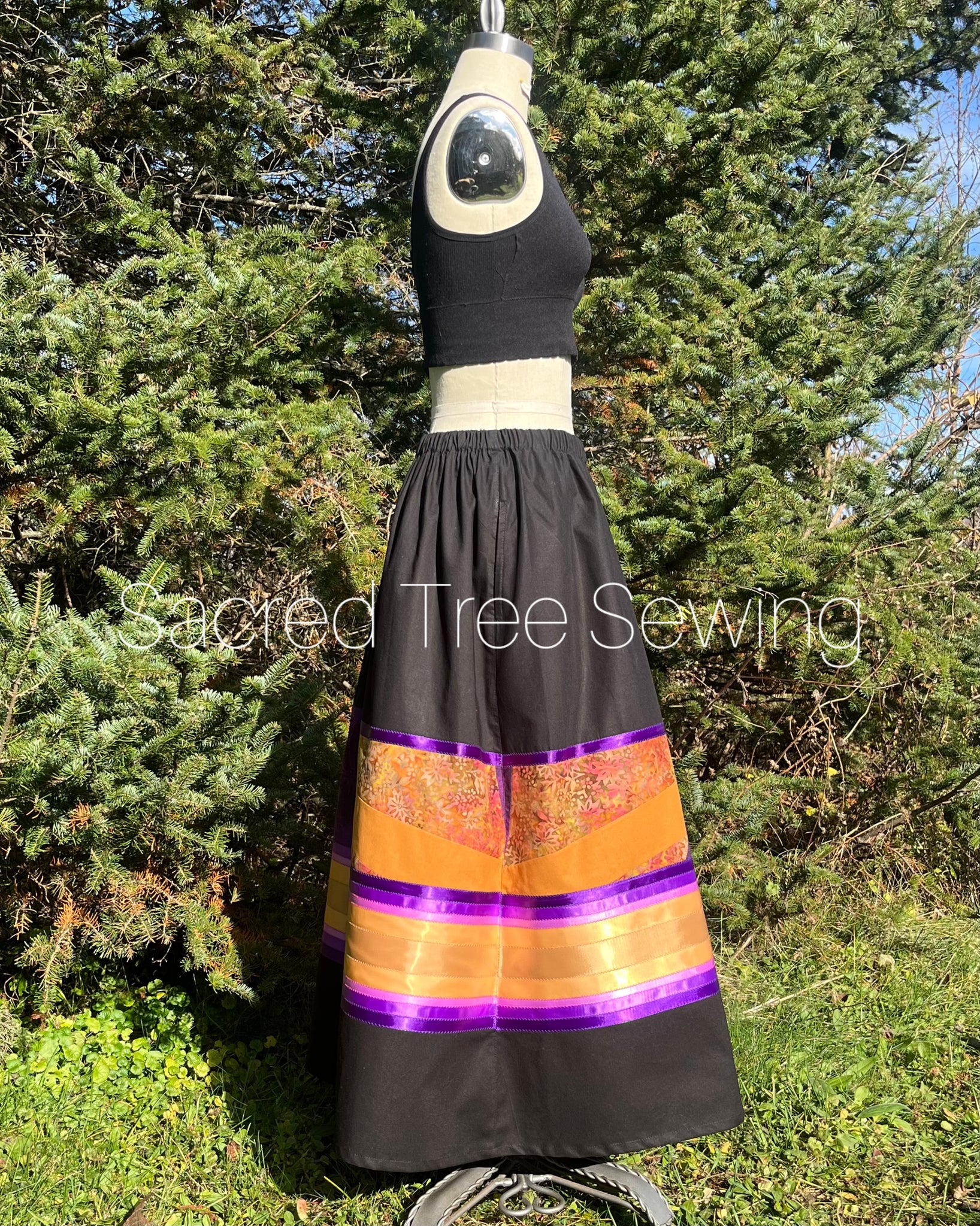 Gold Purple Patchwork Ribbon Skirt – Sacred Tree Sewing