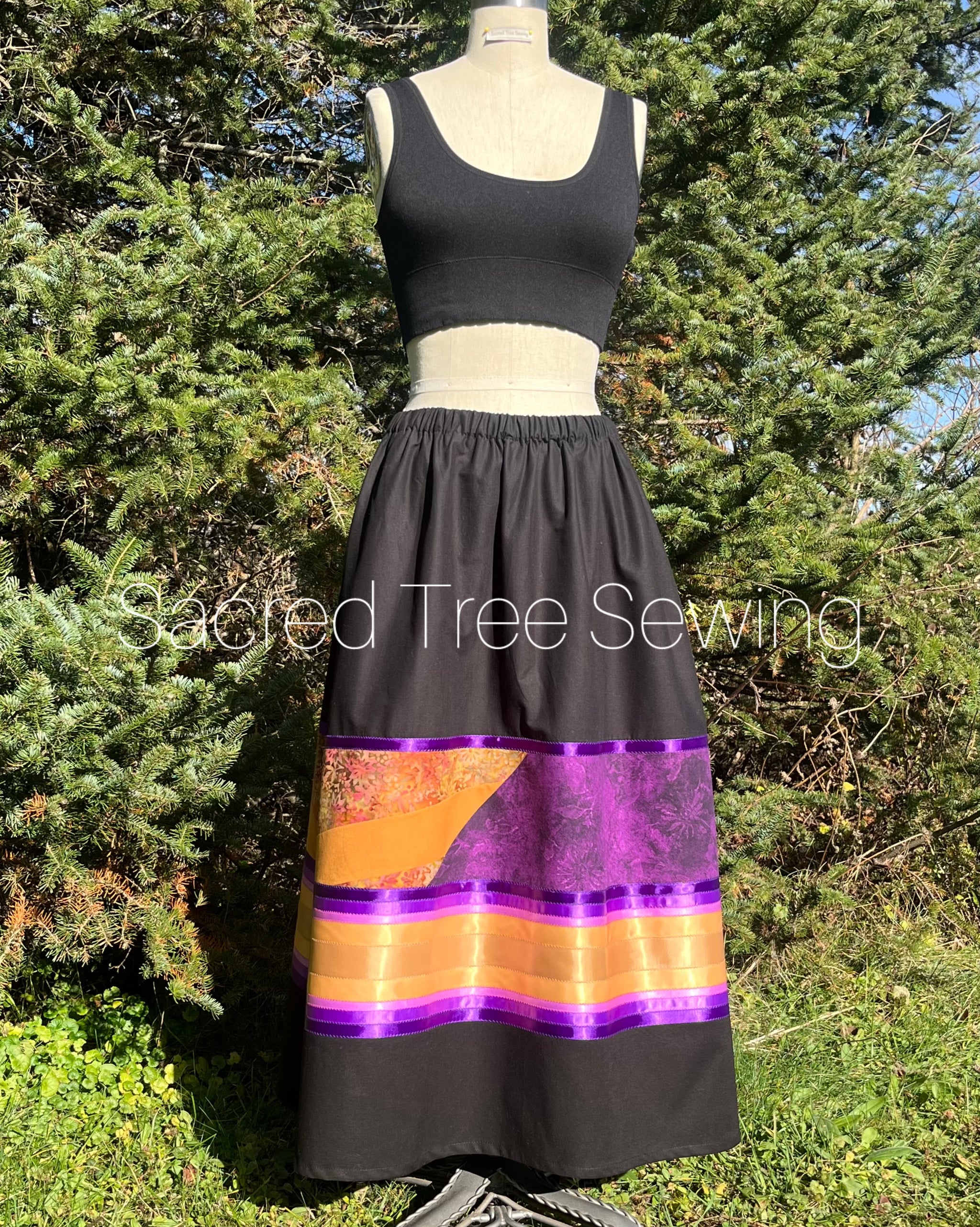 Gold Purple Patchwork Ribbon Skirt – Sacred Tree Sewing