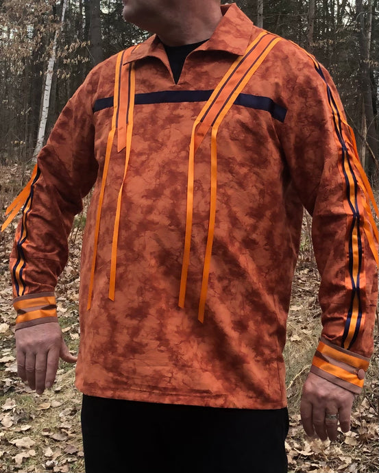 Orange warrior ribbon shirt staggered view